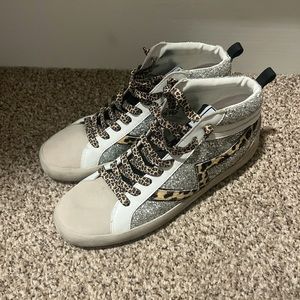Women’s Gianni Bini Glitter High Top Sneakers